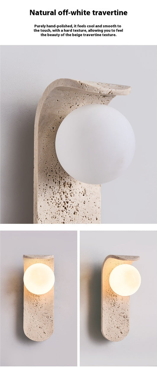 Lámpara de Pared Estilo Piedra Cave para Mesita de Noche - Image 9