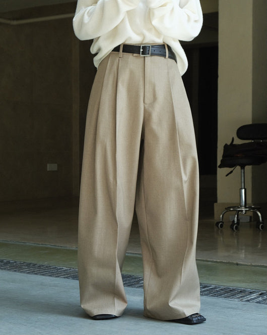 Pantalón de Traje Mujer con Pliegues 3D y Corte Holgado Elegante - Image 17