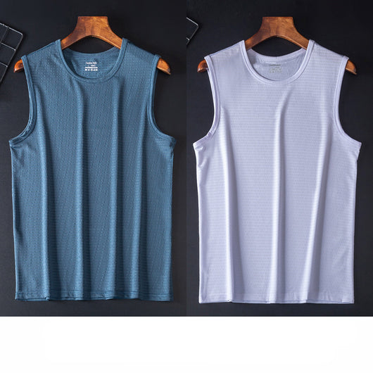 Camiseta Deportiva Holgada Transpirable de Talle Grande sin Mangas - Image 25