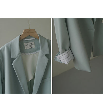 Blazer Fino con Puños Contrastantes de Confección Exquisita - Image 6