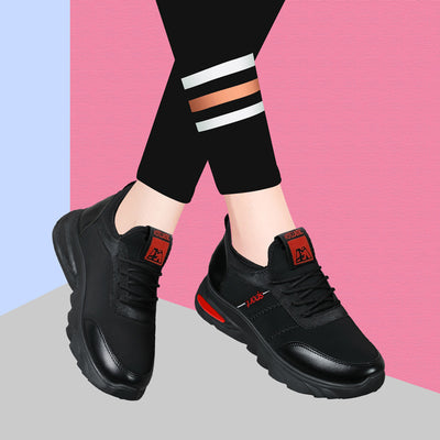 Zapatos Casuales de Viscosa con Punta Redonda y Cordones en Negro - Image 12