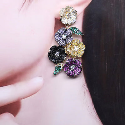 Aretes Floreales de Circonita - Elegancia Botánica para Cada Ocasión - Image 7
