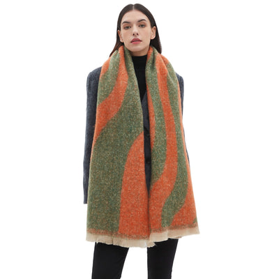 Bufanda Tejida Jacquard Otoño Invierno Estilo Europeo y Americano - Image 5