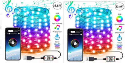 Luces LED Personalizadas para Árbol de Navidad - Cadena de Luces Decorativas - Image 6
