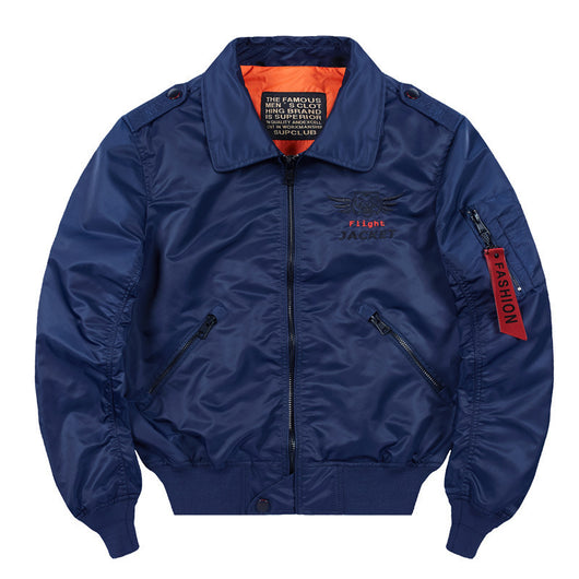 Chaqueta Bomber Casual de Hombre en Colores Sólidos - Image 5