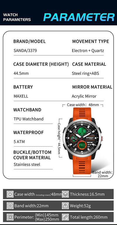 Reloj Deportivo Multifuncional Resistente al Agua con Alarma y Recordatorios - Image 25