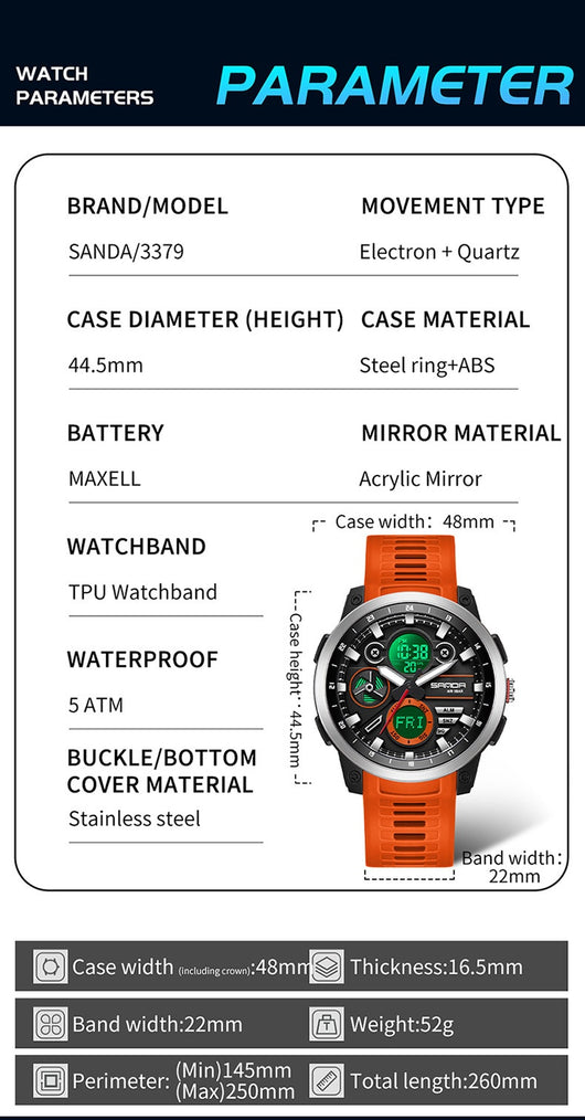 Reloj Deportivo Multifuncional Resistente al Agua con Alarma y Recordatorios - Image 25