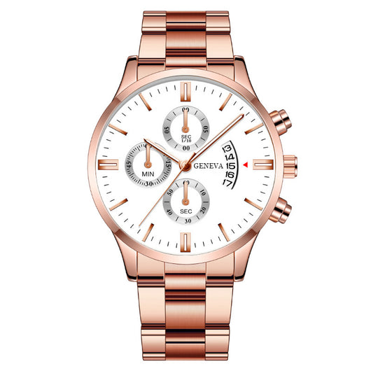 Reloj de Negocios para Hombre con Correa de Acero y Tres Esferas - Image 14