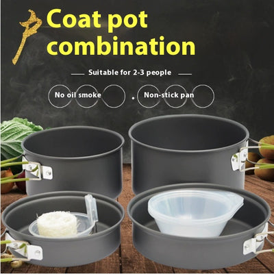Juego de Utensilios de Cocina Portátil Antiadherente para Camping y Senderismo - Image 8