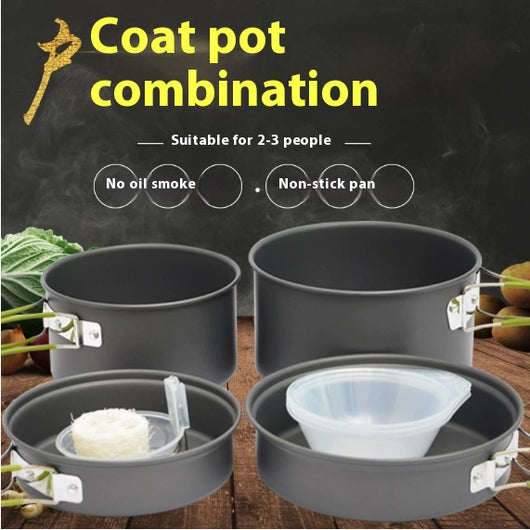 Juego de Utensilios de Cocina Portátil Antiadherente para Camping y Senderismo - Image 8