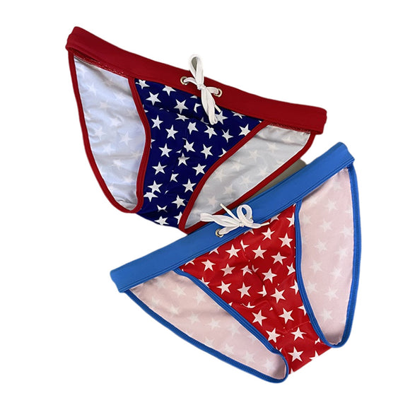 Shorts de Baño Estampado Estrella Corte Alto para Hombre