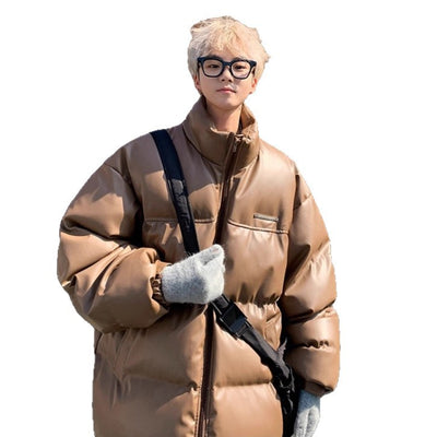 Chaqueta Acolchada de Algodón Grueso Estilo Urbano Americano para Hombre - Image 4