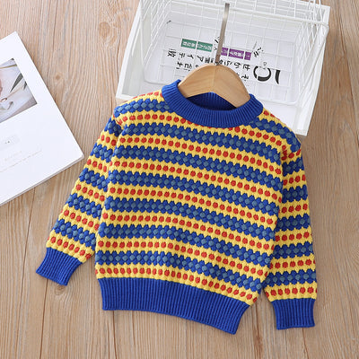 Suéter Infantil Cuello Redondo Rayas Arcoíris - Image 6