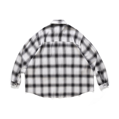 Camisa Cuadros Blanco y Negro Hombre Suelta - Estilo Casual Versátil - Image 7