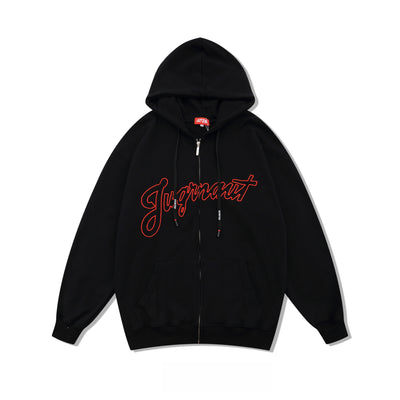 Sudadera con Capucha Pareja Letras Bordadas Diseño Minimalista