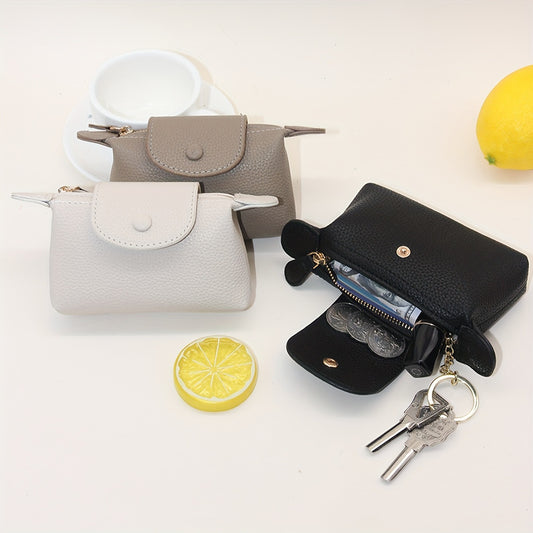 Cartera Compacta Monócromo para Llaves y Monedas