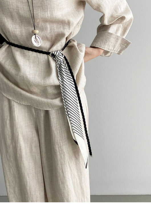 Conjunto de Blusa Casual y Pantalón Ancho con Cintura Elástica - Image 23