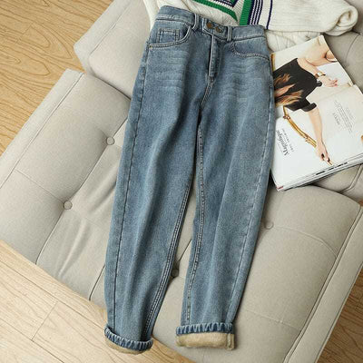 Jeans Harem Térmicos con Cintura Elástica Reductora - Image 9