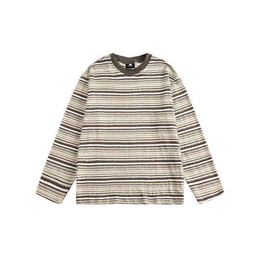 Camiseta a Rayas de Manga Larga - Sudadera Versátil para Hombre y Mujer - Image 23