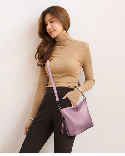 Bolso Bandolera Mujer de Gran Capacidad con Detalles de Borlas - Image 20