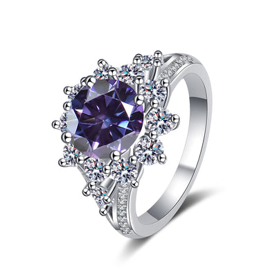 Anillo de Plata 925 con Moissanita de 3 Quilates - Lujo Asequible para Mujer - Image 11