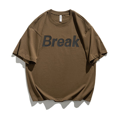 Camiseta Vintage Suelta de Verano con Estampado de Letras para Hombre - Image 5