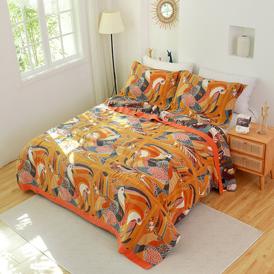 Juego de Cama Tres Piezas en Gasa de Algodón Multifuncional - Image 14