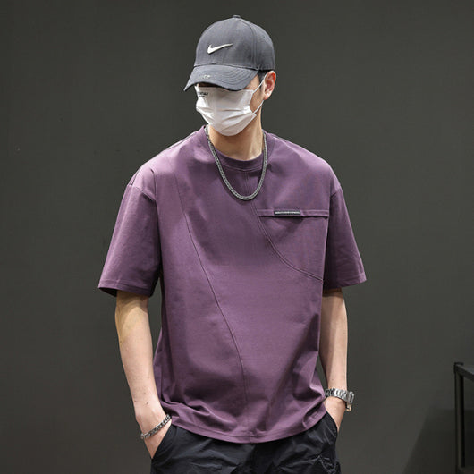 Camiseta Morada Manga Corta para Hombre - Verano - Image 6