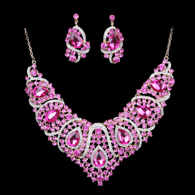 Juego de Collar y Aretes Nupciales Coloridos - Image 12