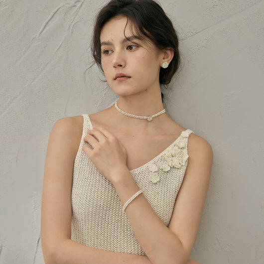 Pulsera Camelia Sombra Lunar Desmontable Doble para Primavera y Verano - Image 11