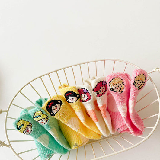 Calcetines de Algodón Peinado con Diseños Infantiles para Niñas - Image 6