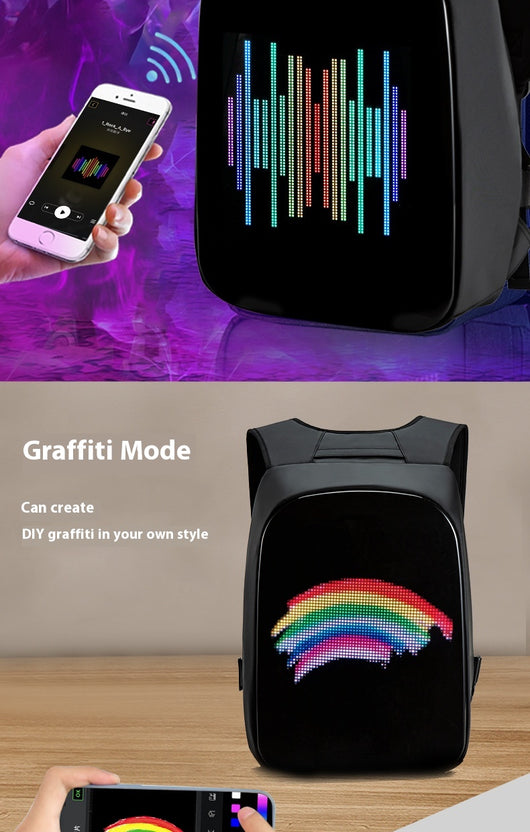 Mochila Inteligente con Pantalla LED Dinámica para Exteriores - Image 8
