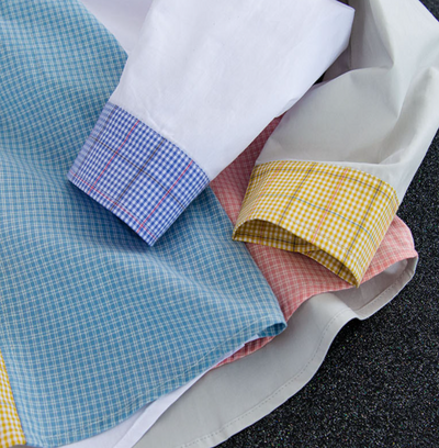 Camisa Cuadriculada Unisex con Contraste de Costuras de Diseño - Image 9