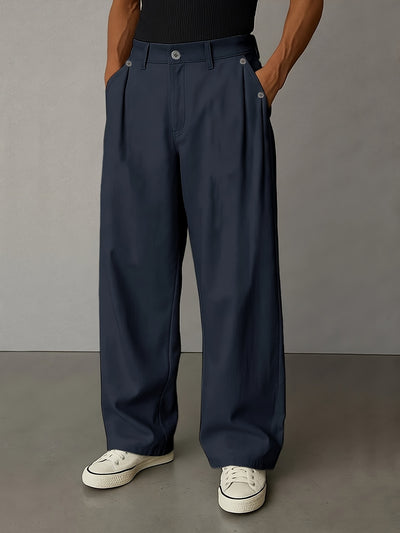Pantalones Casuales Rectos de Color Liso para Hombre - Image 7