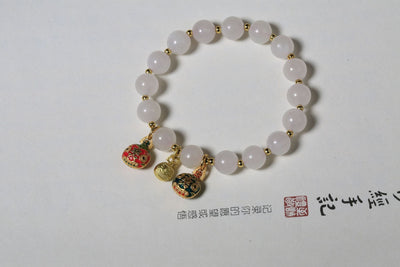 Pulsera de Jade Hetian con Perlas de Loto y Colgante Bestia Dorada - Image 12