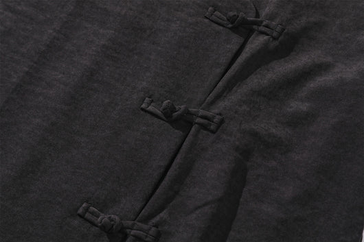 Camisa Corta Estilo Chino Tradicional con Botones de Rana para Hombre - Image 14