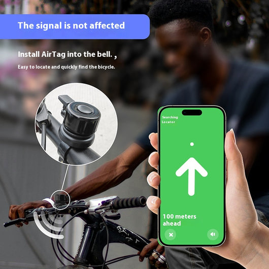Timbre de Bicicleta con Localizador AirTag - Soporte de Montaje Oculto - Image 5