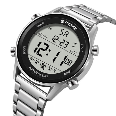 Reloj Deportivo Digital Acero Inoxidable Pantalla Grande Resistente al Agua - Image 3