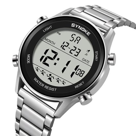 Reloj Deportivo Digital Acero Inoxidable Pantalla Grande Resistente al Agua - Image 3