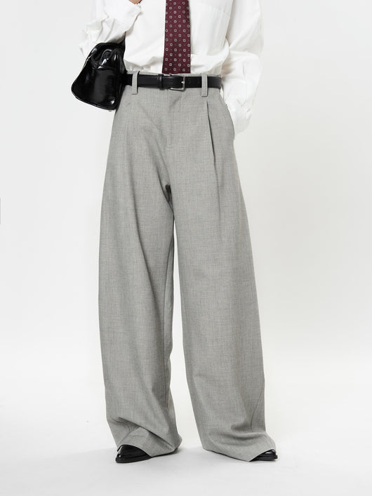Pantalones Casuales Rectos con Corte Vertical y Acabado Liso - Image 27