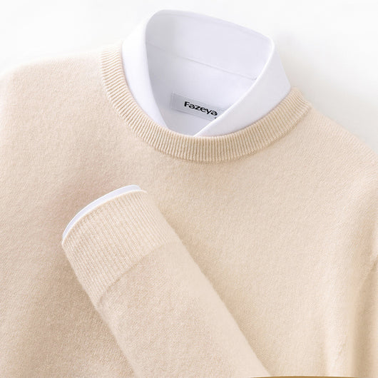Suéter Grueso Business Casual de Manga Larga para Hombre - Otoño e Invierno - Image 18