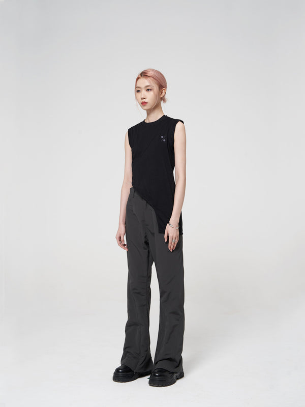 Pantalones Flare con Cierre Lineal para Mujer - Diseño Versátil Unisex