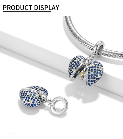 Pulsera DIY con Dijes de Plata 925 Estrella Azul - Serie Candados de Amor - Image 9