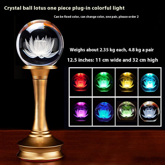 Lámpara Buda Loto Cristal LED Multicolor - Luz Decorativa para Altar y Hogar - Image 9