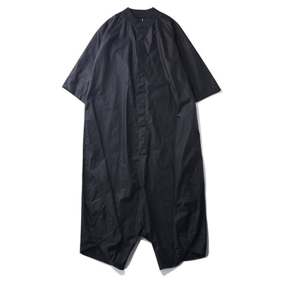 Jumpsuit Negro Suelto para Mujer con Mangas Murciélago - Image 5