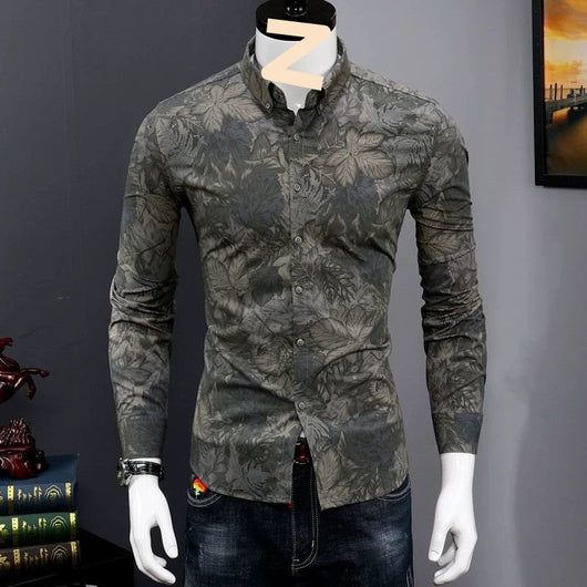 Camisa Estampada Casual para Hombre - Diseño Moderno y Versátil - Image 8