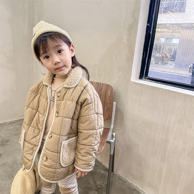 Chaqueta Acolchada Infantil a Cuadros en Algodón - Image 8
