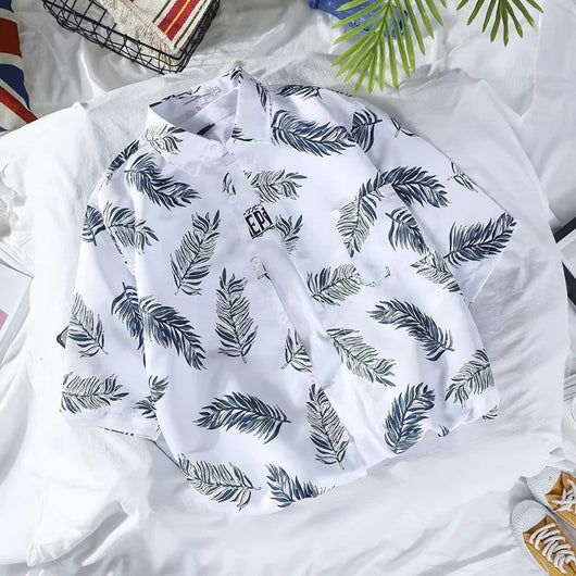 Camisa Estampada de Manga Corta para Hombre - Image 21