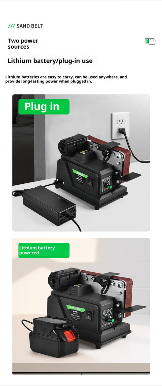 Lijadora de Banda Eléctrica Compacta para Pulido y Acabado DIY - Image 17