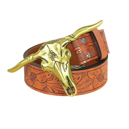 Cinturón para Hombre con Hebilla Cabeza de Vaca - Image 5